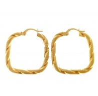 Orecchini Donna Cerchio Cerchi Oro Giallo 18 kt Carati Ct 750 2,90 Gr
