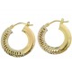 ORECCHINI CERCHIO GIALLI - Orecchini Donna Cerchio Cerchi Oro Giallo Bianco 18 kt Carati Ct 750 2,05 Gr