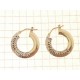 ORECCHINI CERCHIO GIALLI - Orecchini Donna Cerchio Cerchi Oro Giallo Bianco 18 kt Carati Ct 750 2,05 Gr