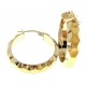 ORECCHINI CERCHIO BIANCHI - Orecchini Donna Cerchio Cerchi Oro Bianco e Giallo18 kt Carati Ct 750 3,95 Gr