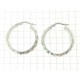 ORECCHINI CERCHIO BIANCHI - Orecchini Donna Cerchio Cerchi Oro Bianco e Giallo18 kt Carati Ct 750 3,95 Gr