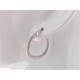 ORECCHINI CERCHIO BIANCHI - Orecchini Donna Cerchio Oro Bianco 18 kt Carati Ct 750 2,30 gr