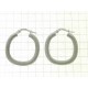 ORECCHINI CERCHIO BIANCHI - Orecchini Donna Cerchio Oro Bianco 18 kt Carati Ct 750 2,30 gr