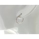 ORECCHINI CERCHIO BIANCHI - Orecchini Martellati Donna Cerchio Cerchi Oro Bianco 18 kt Carati Ct 750 1,05 Gr