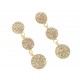 ORECCHINI ORO GIALLO - Orecchini Trilogy Donna Ragazza Oro Giallo 18 Kt Carati Ct 750 Gr 1,40 Zirconi