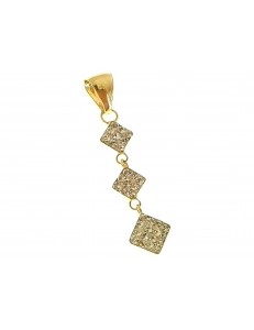 PENDENTI ORO GIALLO - Ciondolo Pendente Trilogy Donna Oro Giallo 18 Kt Carati Ct 750 0,60 Gr