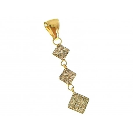 PENDENTI ORO GIALLO - Ciondolo Pendente Trilogy Donna Oro Giallo 18 Kt Carati Ct 750 0,60 Gr