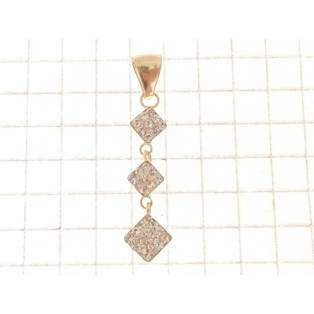 COLLANE ORO GIALLO - Collana Catenina Pendente Trilogy Donna Oro Giallo 18 Kt Carati Ct 750 1,30 Gr