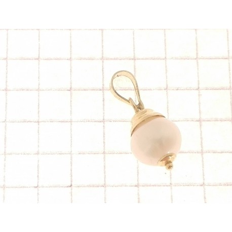 COLLANE ORO GIALLO - Collana Catenina Pendente Perla Donna Oro Giallo 18 Kt Carati Ct 750 1,60 Gr