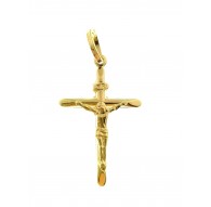 PENDENTI ORO - Ciondolo Pendente Croce Uomo Donna Oro Giallo 18 Kt Carati Ct 750 0,75Gr 