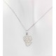 COLLANE ORO BIANCO - Collana Catenina Pendente Angelo Donna Oro Bianco 18 Kt Carati Ct 750