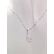 COLLANE ORO - Collana Catenina Pendente Angelo Donna Oro Bianco 18 Kt Carati Ct 750 1,15 Gr