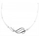COLLANE ORO BIANCO - Collana Girocollo Collier Donna Ragazza Oro Bianco 18 Kt Carati Ct 750 14,50 Gr