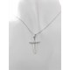 COLLANE  DIAMANTI - Collana Donna Diamanti Oro Bianco 18 kt Carati 750 5,3 Gr 0,07 CT Croce