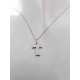 COLLANE UNISEX - Collana Catenina Pendente Tao Uomo Donna Oro Bianco 18 Kt Carati Ct 750 1,50 Gr