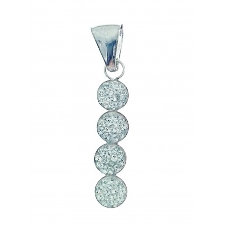 PENDENTI ORO BIANCO - Ciondolo Pendente Baguette Donna Ragazza Oro Bianco 18 Kt Carati Ct 750 0,45 Gr 
