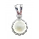 PENDENTI ORO BIANCO - Ciondolo Pendente Donna Ragazza Oro Bianco 18 Kt Carati Ct 750 0,60 Gr Perla