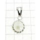 PENDENTI ORO BIANCO - Ciondolo Pendente Donna Ragazza Oro Bianco 18 Kt Carati Ct 750 0,60 Gr Perla