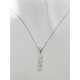 COLLANE ORO BIANCO - Collana Catenina Pendente Girocollo Donna Oro Bianco 18 Kt Carati Ct 750 1,20 Gr