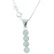COLLANE ORO BIANCO - Collana Catenina Pendente Girocollo Donna Oro Bianco 18 Kt Carati Ct 750 1,20 Gr