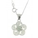 COLLANE ORO BIANCO - Collana Catenina Veneziana Pendente Donna Oro Bianco 18 Kt Carati 750 1,30 Gr
