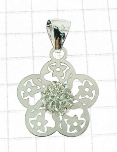 COLLANE ORO BIANCO - Collana Catenina Veneziana Pendente Donna Oro Bianco 18 Kt Carati 750 1,30 Gr