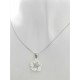 COLLANE ORO BIANCO - Collana Catenina Veneziana Pendente Donna Oro Bianco 18 Kt Carati 750 1,30 Gr