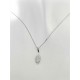 COLLANE ORO BIANCO - Collana Catenina Pendente Goccia Donna Oro Bianco 18 Kt Carati Ct 750 1,10 Gr