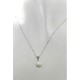 COLLANE ORO BIANCO - Collana Catenina Pendente Perla Donna Oro Bianco 18 Kt Carati Ct 750 1,30 Gr