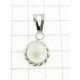 COLLANE ORO BIANCO - Collana Catenina Pendente Perla Donna Oro Bianco 18 Kt Carati Ct 750 1,30 Gr