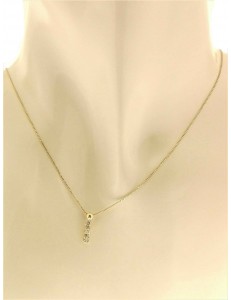 COLLANE ORO GIALLO - Collana Catenina Donna Trilogy Oro Giallo 18 kt Carati Ct 750 Con Zirconi Gr1,55