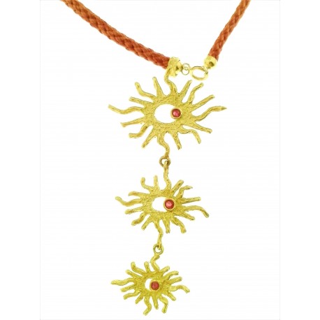 COLLANE ORO GIALLO - Collana Catenina Girocollo Donna Oro Giallo 18 kt Carati Ct 750 7,10 Gr Rubini