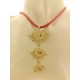 COLLANE ORO GIALLO - Collana Catenina Girocollo Donna Oro Giallo 18 kt Carati Ct 750 7,10 Gr Rubini