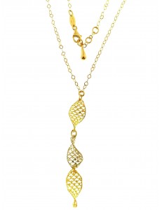 COLLANE ORO GIALLO - Collana Collier Girocollo Donna Oro Giallo Bianco 18 Kt Carati Ct 750 5,60 Gr