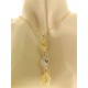 COLLANE ORO GIALLO - Collana Collier Girocollo Donna Oro Giallo Bianco 18 Kt Carati Ct 750 5,60 Gr