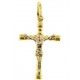 Ciondolo Pendente Croce Uomo Donna Oro Giallo Bianco 18 Kt Carati Ct 750 