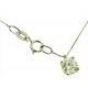 COLLANE ORO BIANCO - Collana Catenina Solitario Punto Luce Donna Oro Bianco 18 Kt Carati Ct 750