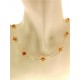 Collana Girocollo Collier Donna Oro Giallo 18 kt Carati Ct 750 5,60 Gr Ambra 