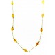 COLLANE ORO GIALLO - Collana Girocollo Collier Donna Oro Giallo 18 kt Carati Ct 750 5,60 Gr Ambra 