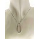 Collana Catenina Girocollo Pendente Donna Oro Bianco 18 Kt Carati Ct 750 4,20 Gr
