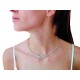 COLLANE ORO BIANCO - Collana Girocollo Collier Donna Ragazza Oro Bianco 18 Kt Carati Ct 750 14,50 Gr