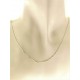 COLLANE UNISEX - Collana Catenina Uomo Donna Veneziana Oro Bianco 18 Kt Carati Ct 750 0,80Gr 45Cm