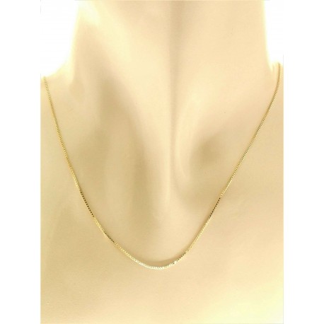 COLLANE UNISEX - Collana Catenina Veneziana Oro Giallo 18 Kt Carati Ct 750 0,7 Gr Uomo Donna 45Cm