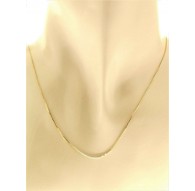 COLLANE UNISEX - Collana Catenina Veneziana Oro Giallo 18 Kt Carati Ct 750 0,8 Gr Uomo Donna 45Cm