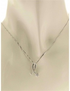 COLLANE  DIAMANTI - Collana Donna Diamanti Oro Bianco 18 kt Carati 750 COMETE GIOIELLI glb 464