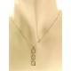 COLLANE  DIAMANTI - Collana Catenina Girocollo Pendente Diamanti Donna Oro Bianco 18 Carati kt 750 