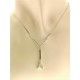 COLLANE  DIAMANTI - Collana Girocollo Pendente Diamanti Donna Oro Bianco 18 Kt Carati 750 0,13 Ct