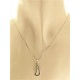 Collana Catenina Pendente Angelo Donna Oro Bianco 18 Kt Carati Ct 750 1,45 Gr