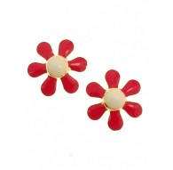 Orecchini Bimba Bambina Fiorellino  Oro Giallo 18 kt Carati Ct 750 0,90 Gr