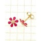 Orecchini Bimba Bambina Fiorellino  Oro Giallo 18 kt Carati Ct 750 0,90 Gr